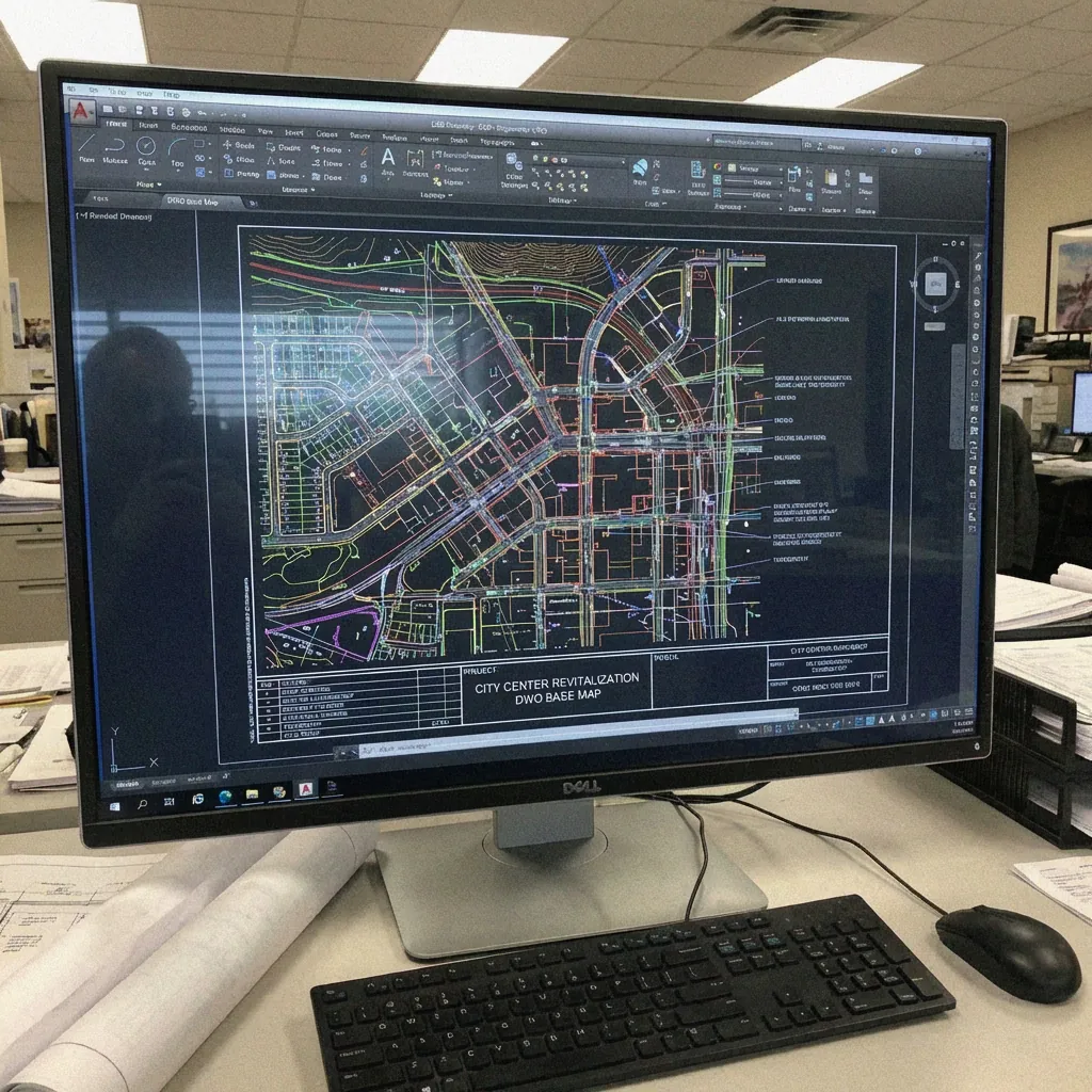 AutoCAD'de halihazır harita çizimi
